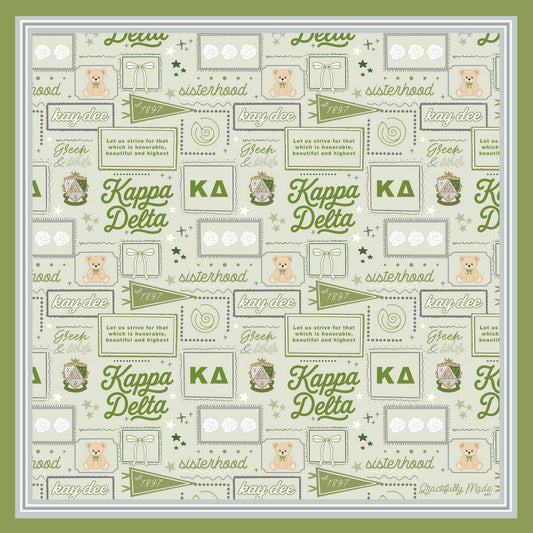 Kappa Delta Sorority Silk Scarf
