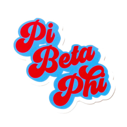 Sorority RETRO Script Decal Sticker: Alpha Gamma Delta