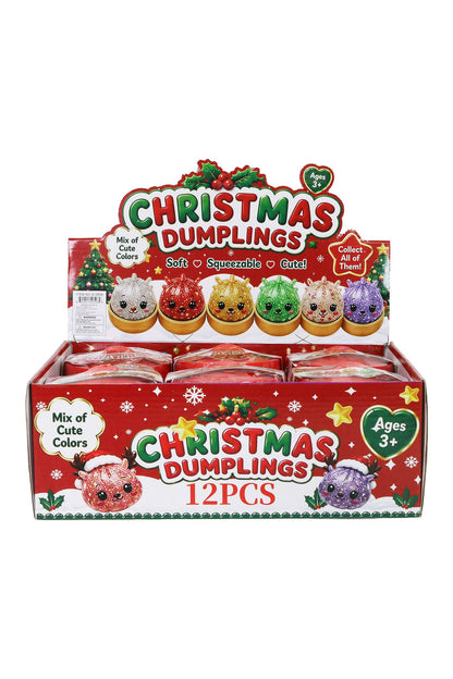 PREORDER : Christmas Reindeer Bao Dumpling Jelly Slime Filled Squishy: ASSORTED / ONE SIZE