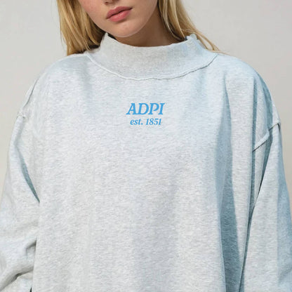 PREORDER : Sorority Chapter Mockneck Sweatshirt : Alpha Omicron Pi