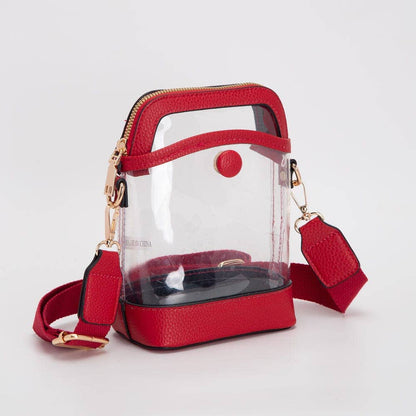 Carly Clear Mini Crossbody Bag: Gold