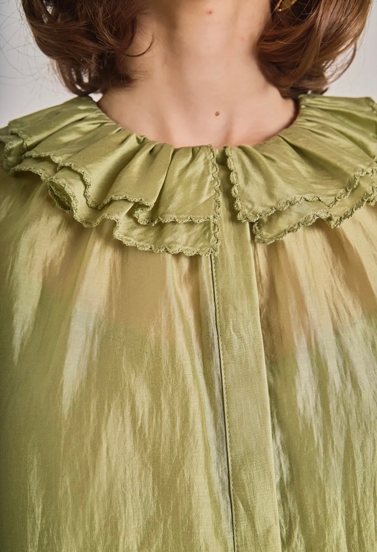 English Factory - Ruffled Short Sleeves Blouse