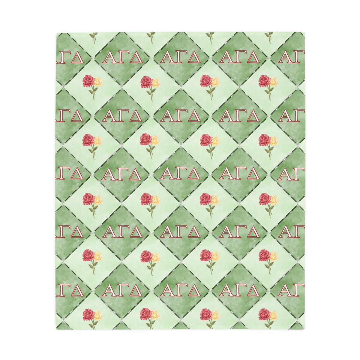 Alpha Gamma Delta Flannel Fleece Blanket, Sorority