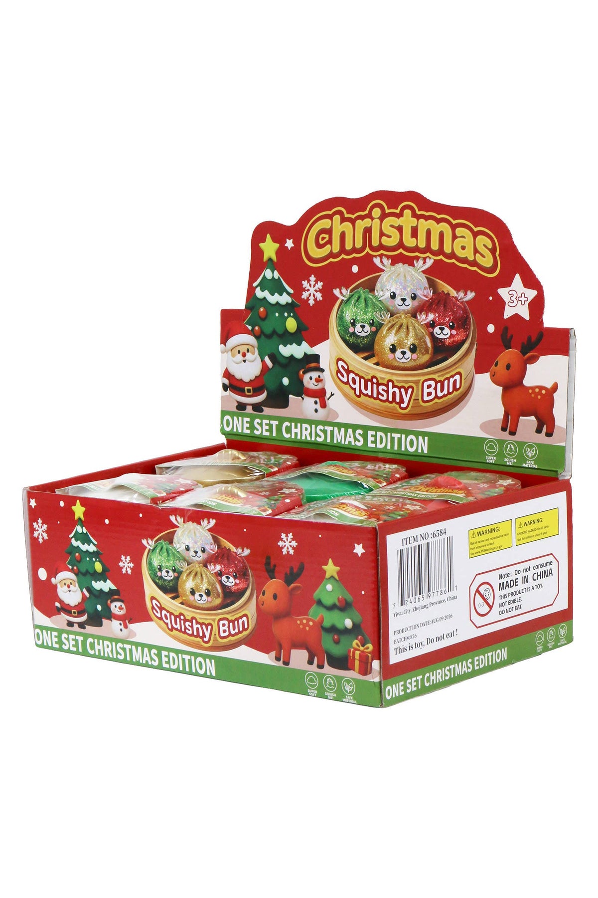 PREORDER: Christmas Reindeer Glitter Sugar Maltose Dumpling Squishy: ASSORTED / ONE SIZE