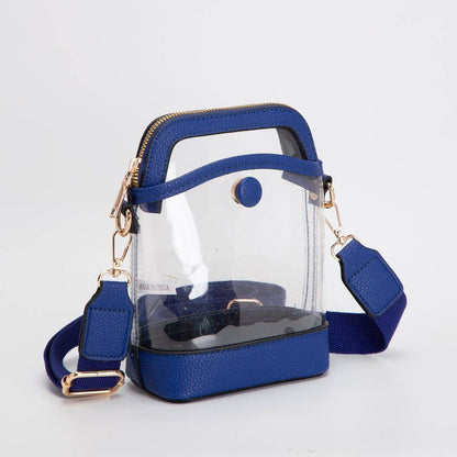 Carly Clear Mini Crossbody Bag: Gold