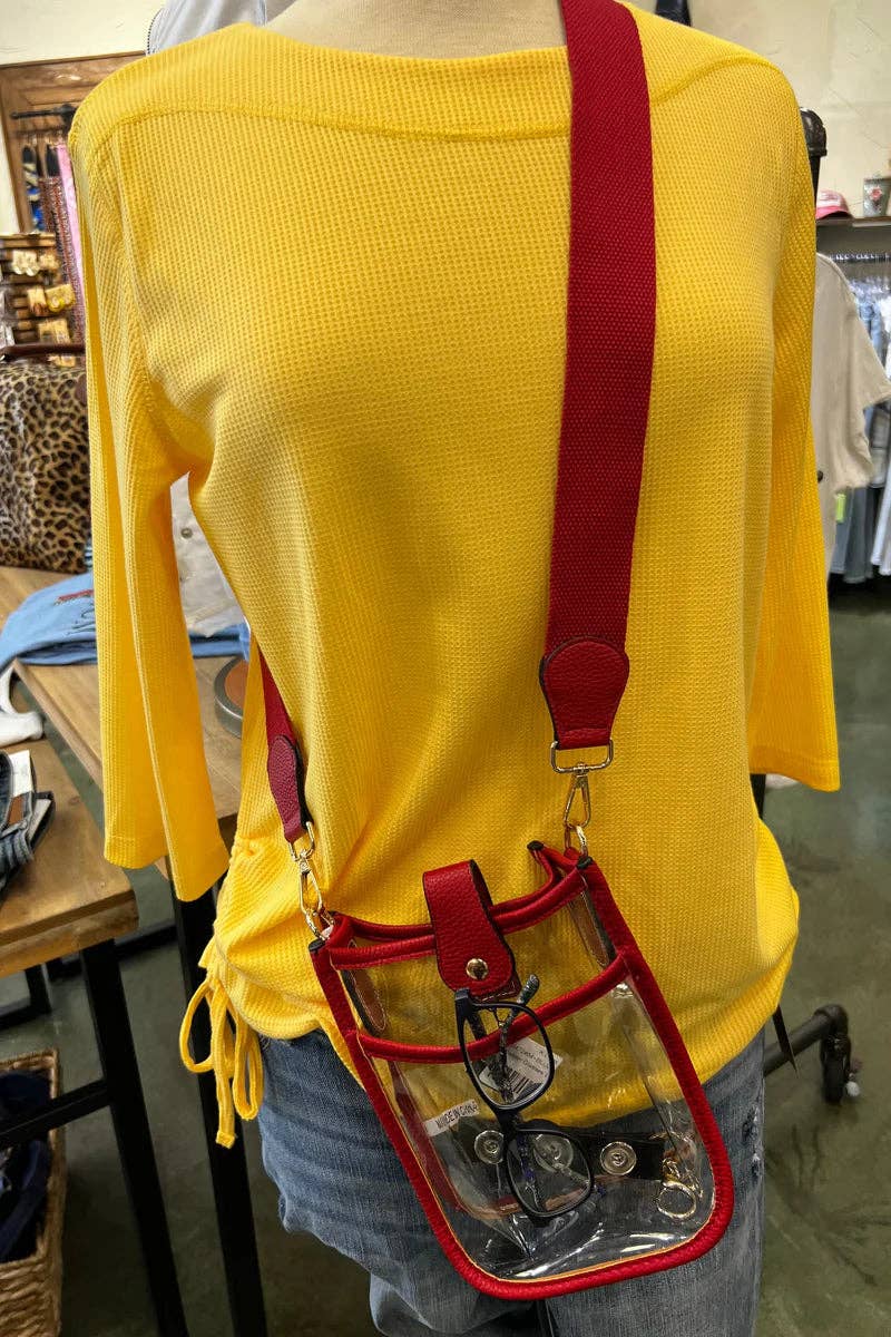 Game Day Mini Clear Crossbody Bag: Leopard