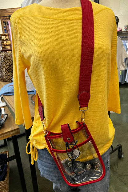Game Day Mini Clear Crossbody Bag: Leopard