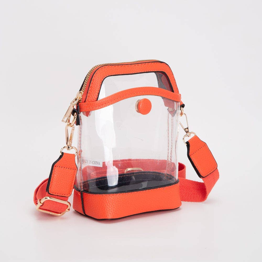 Carly Clear Mini Crossbody Bag: Gold