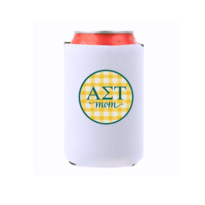 Sorority & Mom Can Coolers - Gingham Design: Slim / Phi Mu
