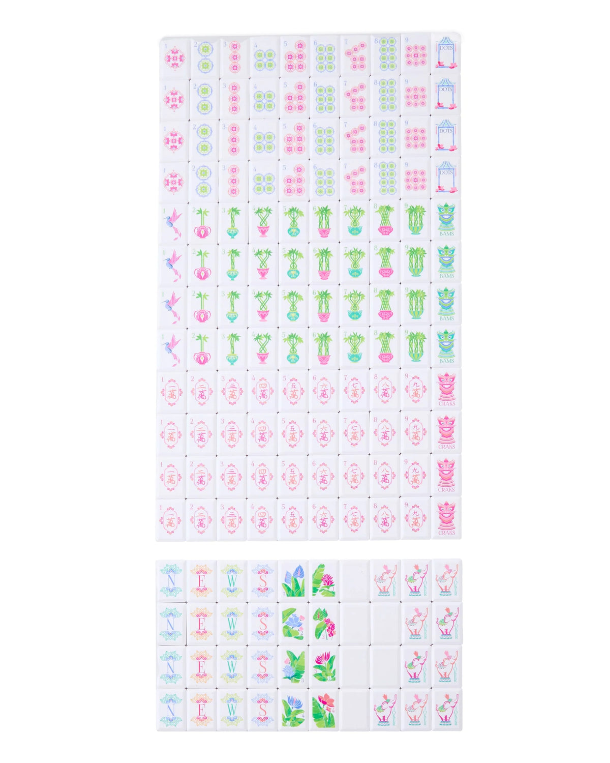 Poppy Debutante Mahjong Tile Set