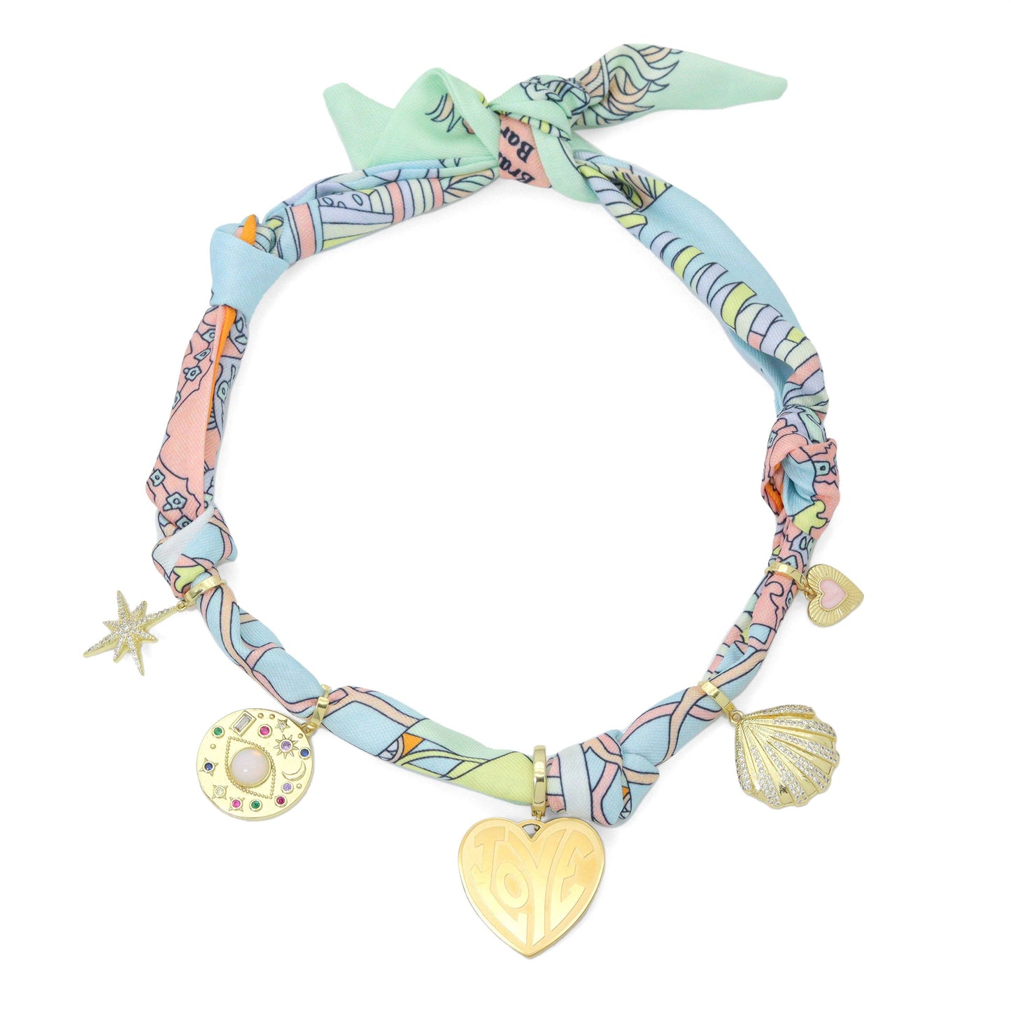 Silk Scarf Statement Necklace : Scarf only (No pendant)