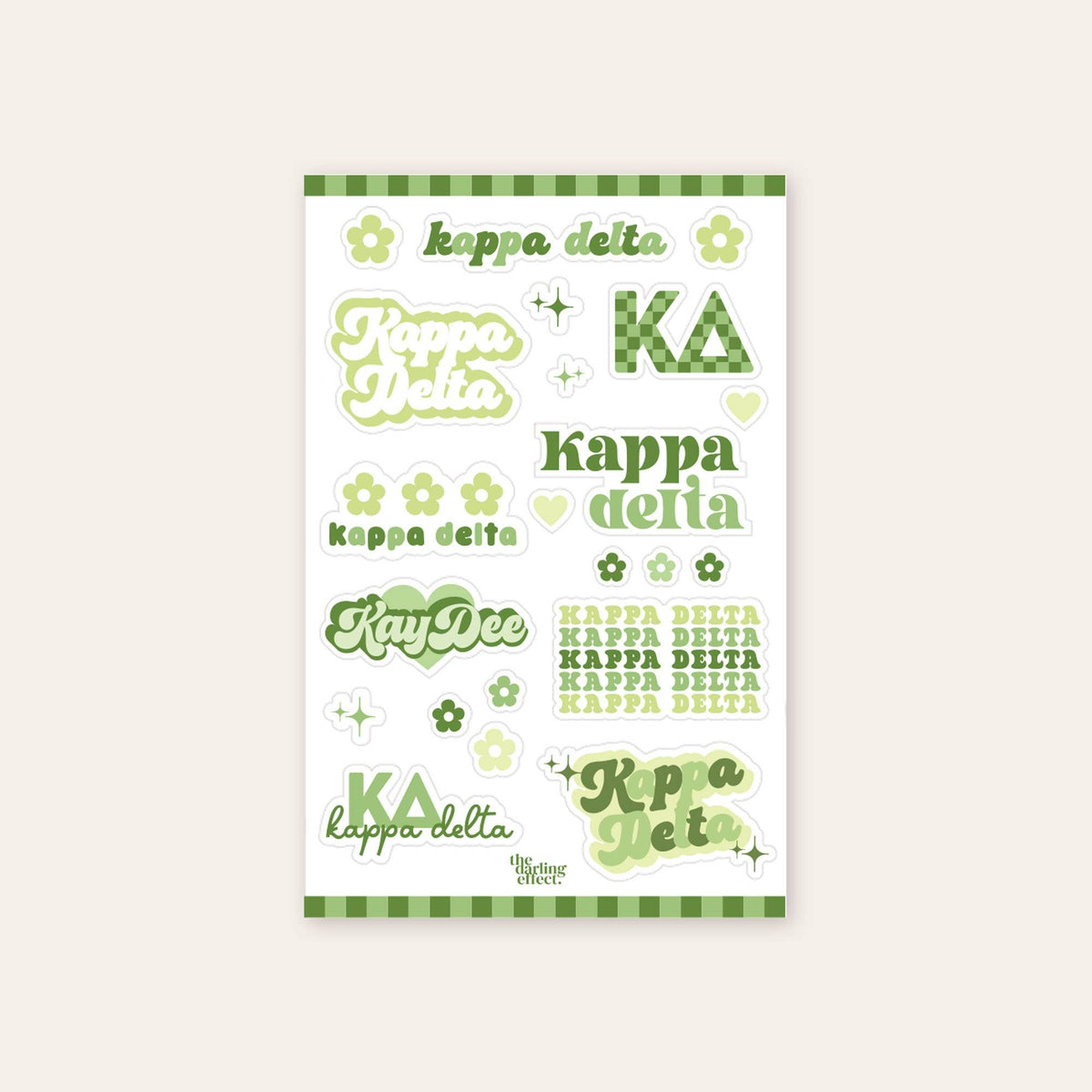 Sorority Sticker Sheet - Alpha Omicron Pi