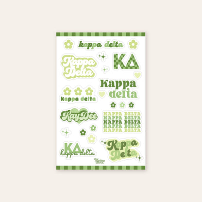 Sorority Sticker Sheet - Kappa Kappa Gamma