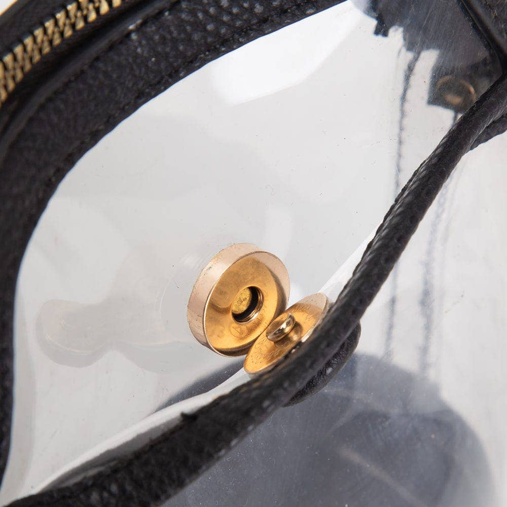 Carly Clear Mini Crossbody Bag: Gold
