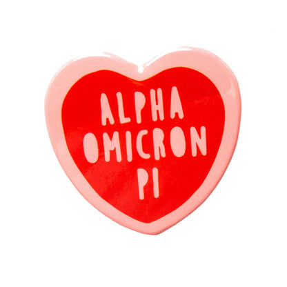 Sorority Sweet Heart Button: Kappa Kappa Gamma