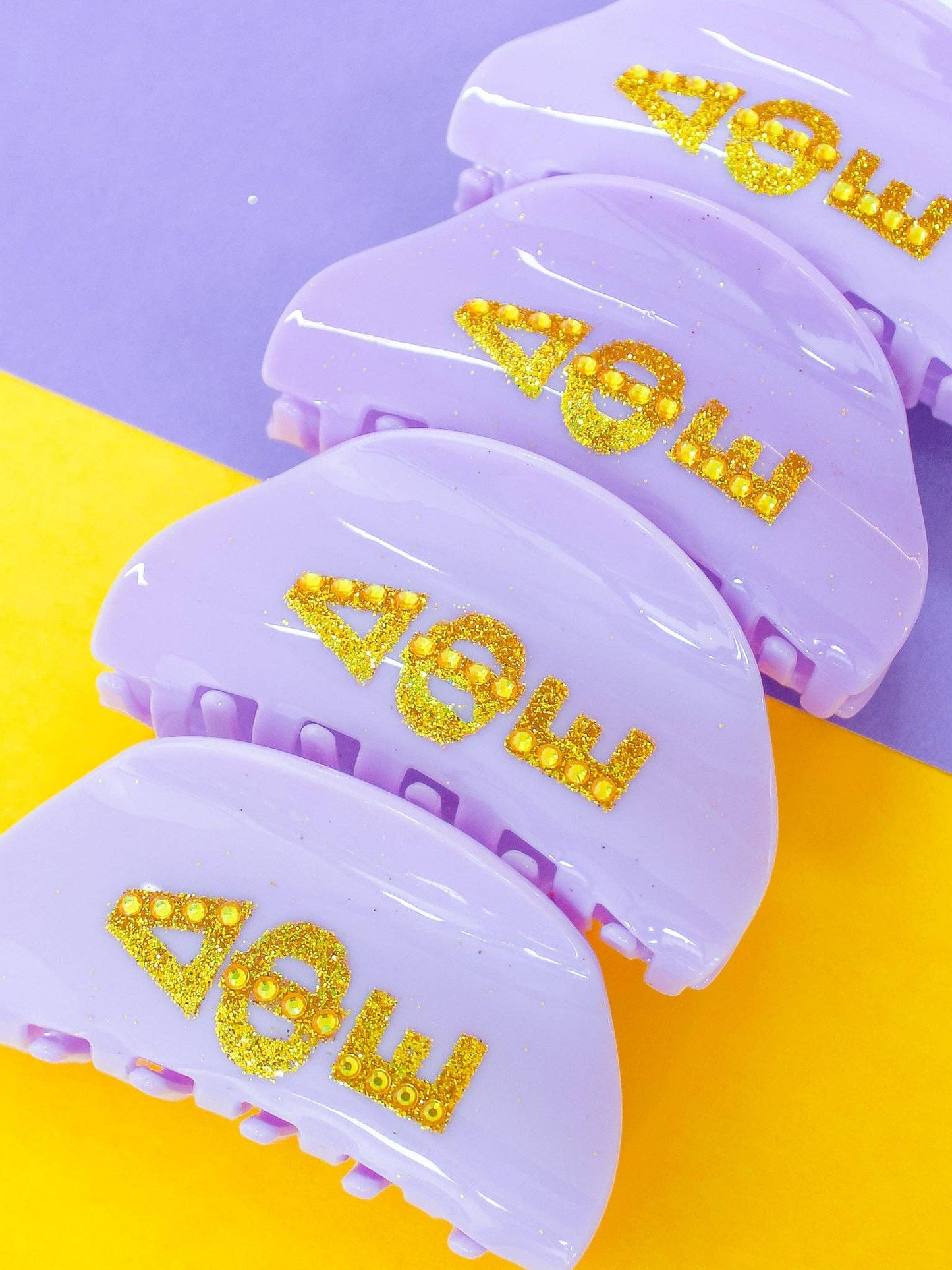 Girl On the Go Hair Claw Sorority Clip: ALPHA GAMMA DELTA