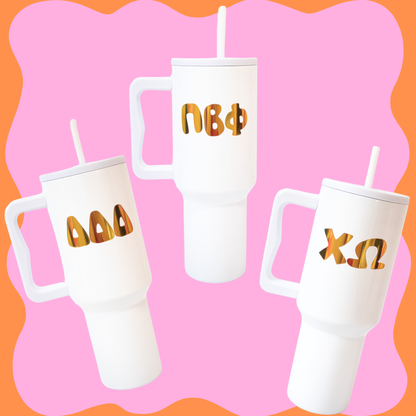 40oz 24 Karat Sorority Tumbler: CHI OMEGA