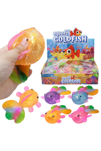 PREORDER : Rainbow Goldfish Glitter Maltose Putty Slime Filled Squishy: ASSORTED / ONE SIZE