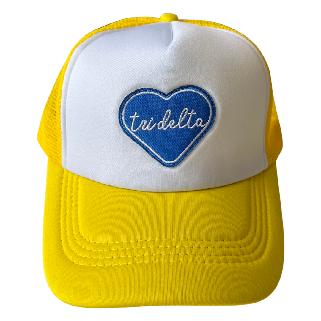 Sorority Whole Lotta Love Heart Trucker Hat: PHI MU