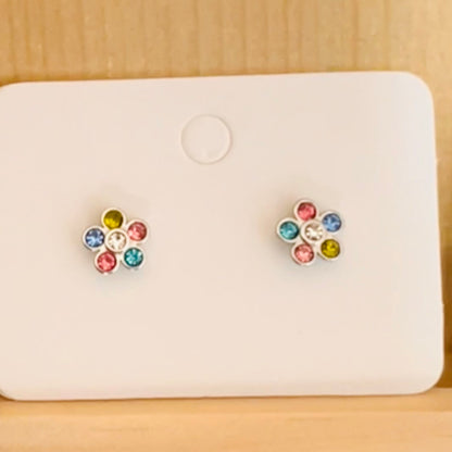 Gemstone Sensitive Ears screw-back earring