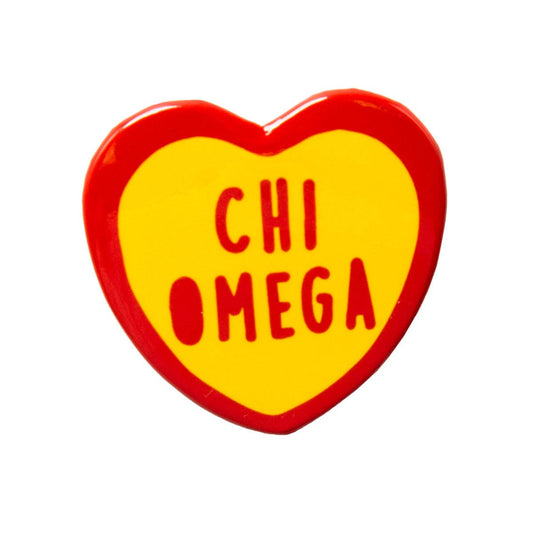 Sorority Sweet Heart Button: Chi Omega