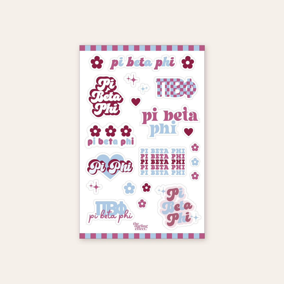 Sorority Sticker Sheet - Phi Mu