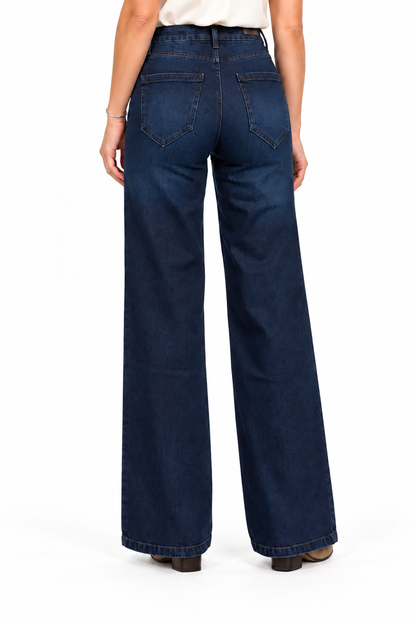 1822 Denim - 28" Petite Better Butter Slim Wide Leg Jean in Yanique