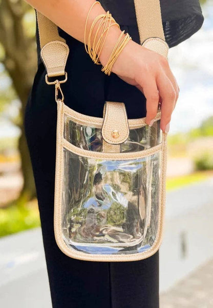 Game Day Mini Clear Crossbody Bag: Leopard