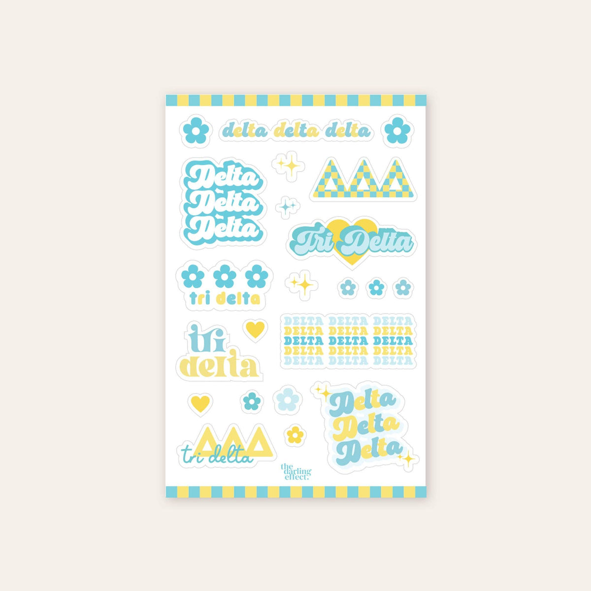 Sorority Sticker Sheet : Alpha Gamma Delta