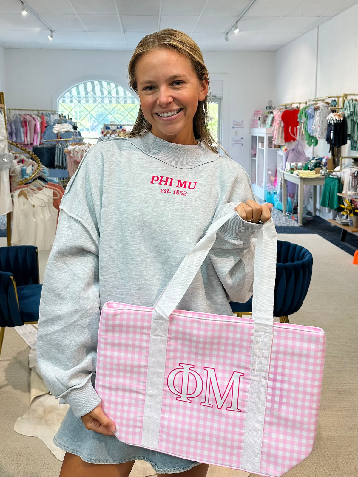 PREORDER : Sorority Chapter Mockneck Sweatshirt: Phi Mu