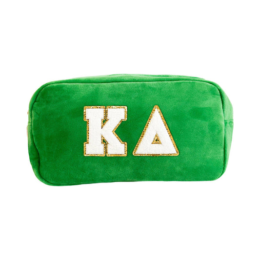 Kappa Delta Chenille Sorority Cosmetic Bag