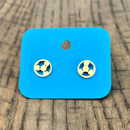 Gold stainless steel sports ball stud