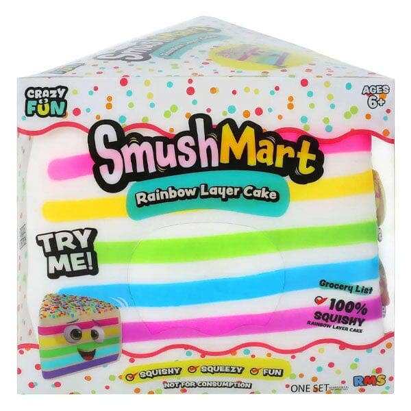 PREORDER: Showcase - RMS® SmushMart™ Giant Rainbow Cake Slice Squishy 1pc