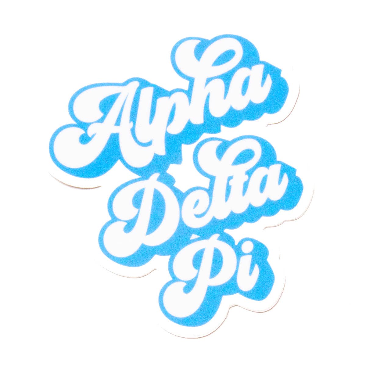 Sorority RETRO Script Decal Sticker: Alpha Omicron Pi