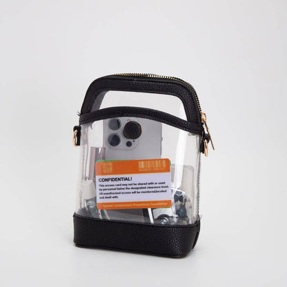 Carly Clear Mini Crossbody Bag: Gold