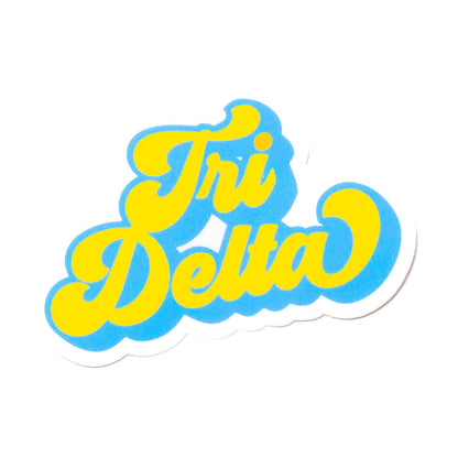 Sorority RETRO Script Decal Sticker: Alpha Gamma Delta
