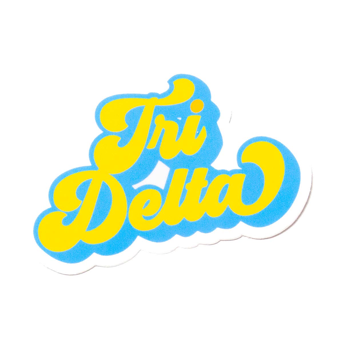 Sorority RETRO Script Decal Sticker: Phi Mu