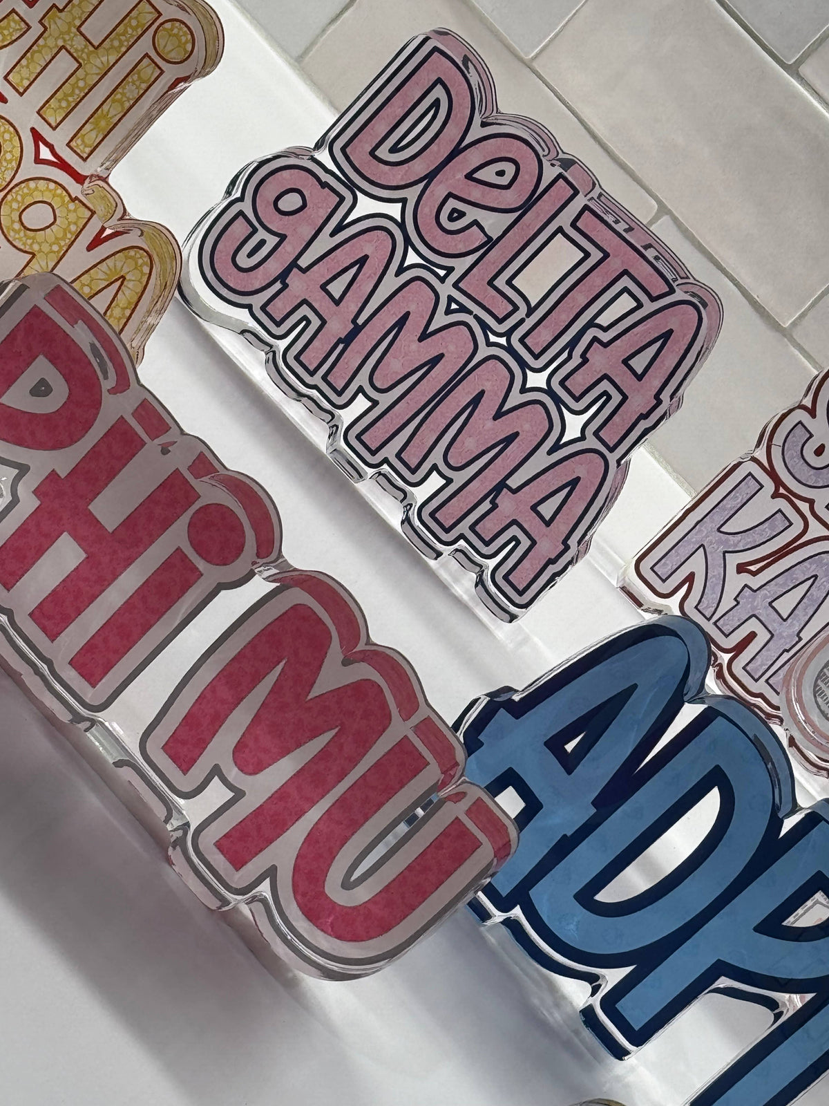 Sorority Acrylic Shelfie: Alpha Omicron Pi