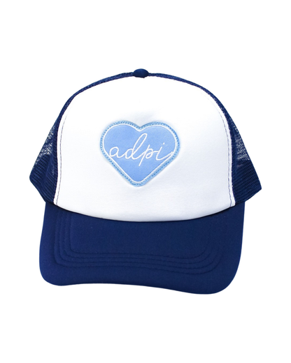 Sorority Whole Lotta Love Heart Trucker Hat: ALPHA GAMMA DELTA