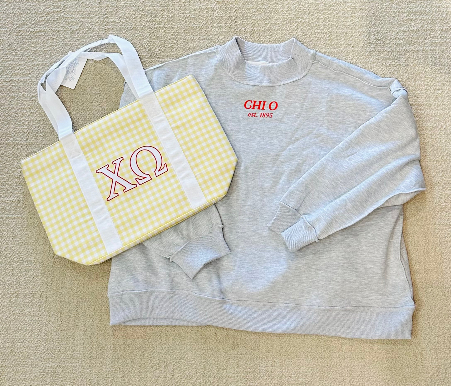Sorority Chapter Mockneck Sweatshirt: Chi Omega