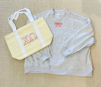 Sorority Chapter Mockneck Sweatshirt: Chi Omega