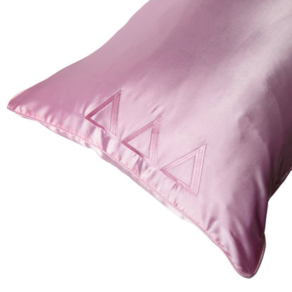 Sorority Pink Embroidered Satin Pillowcase: Alpha Gam