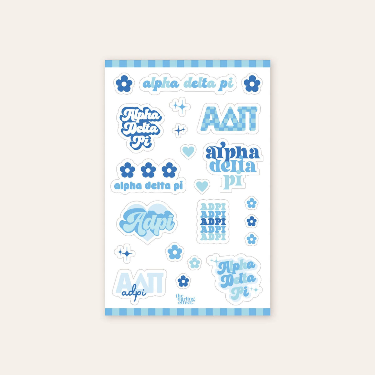 Sorority Sticker Sheet - Alpha Omicron Pi