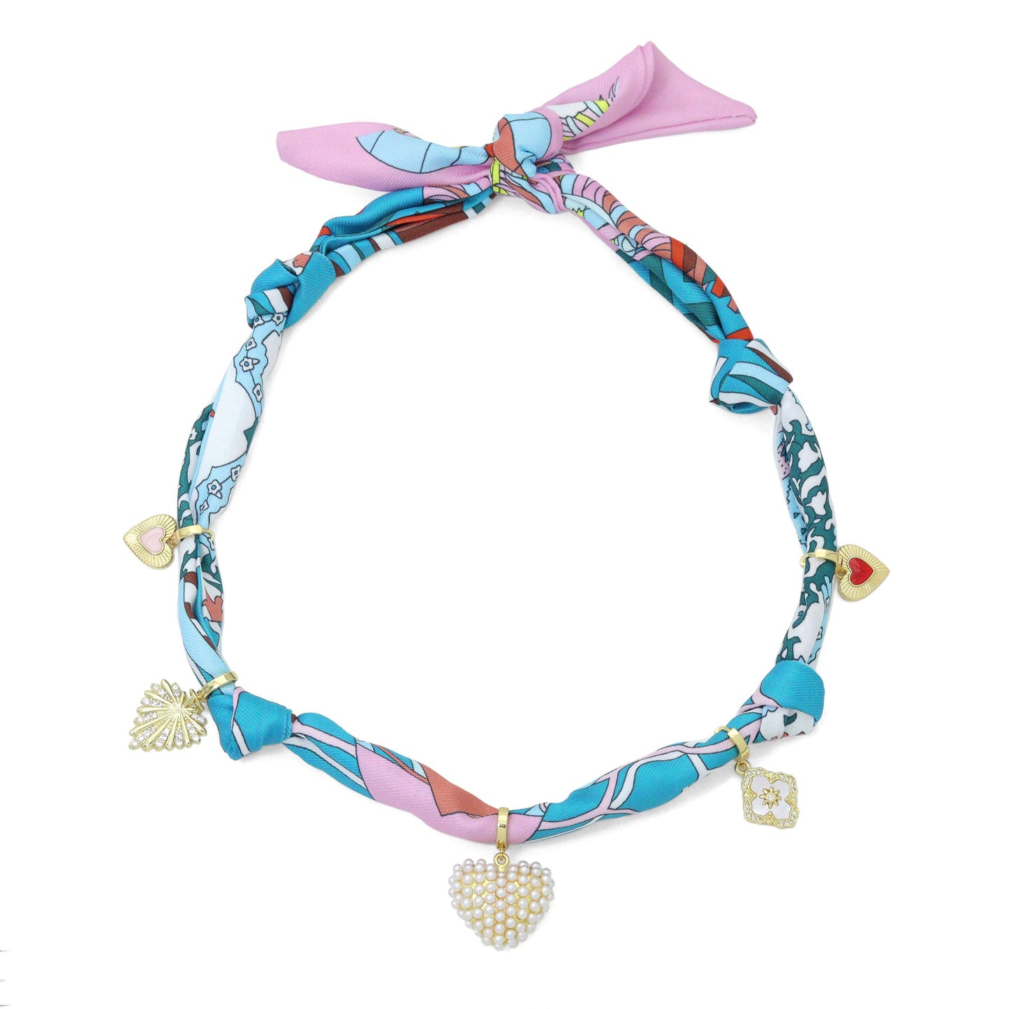 Silk Scarf Statement Necklace : Scarf only (No pendant)