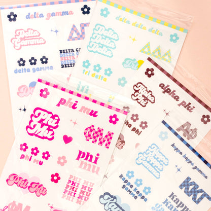 Sorority Sticker Sheet : Alpha Gamma Delta