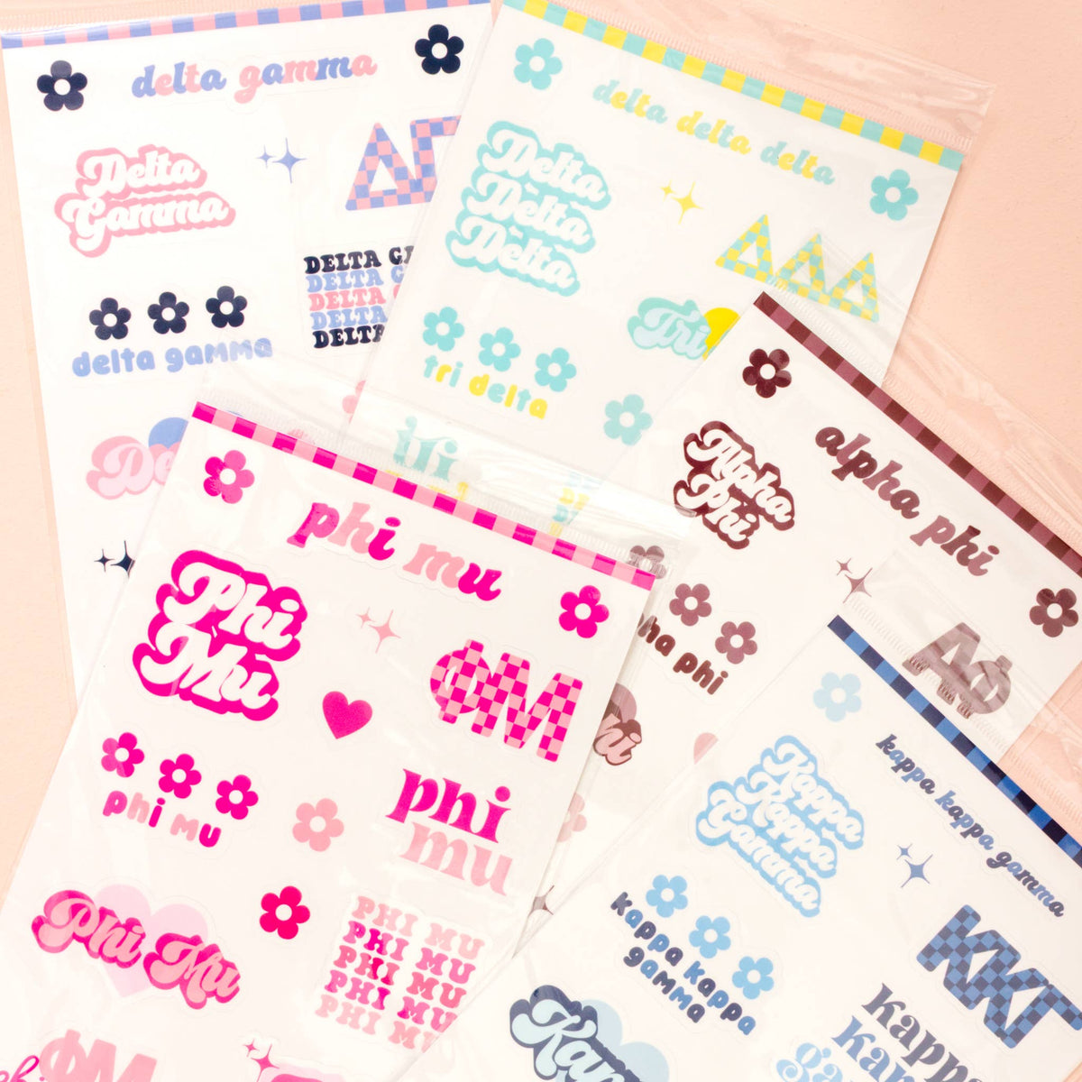 Sorority Sticker Sheet - Phi Mu