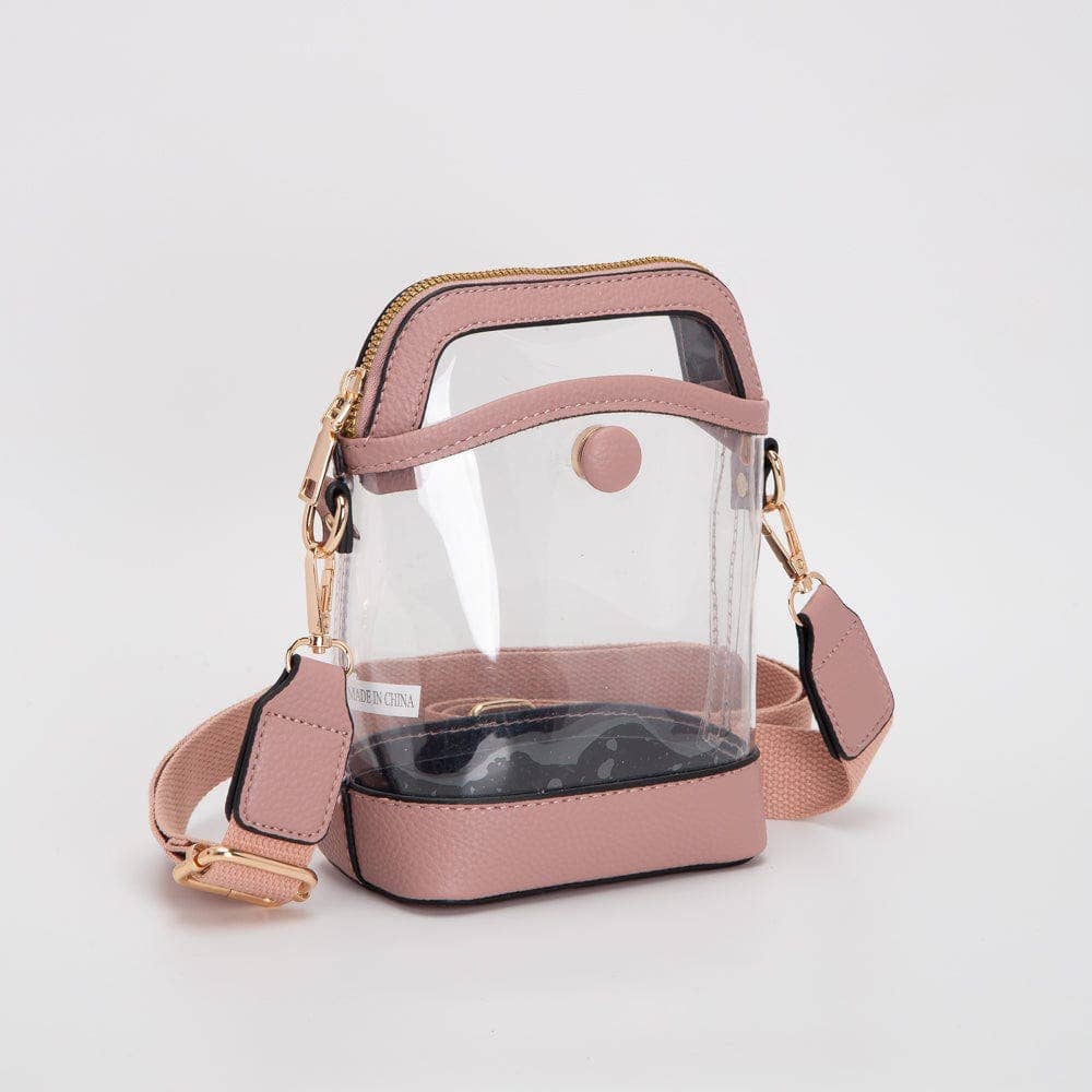 Carly Clear Mini Crossbody Bag: Gold