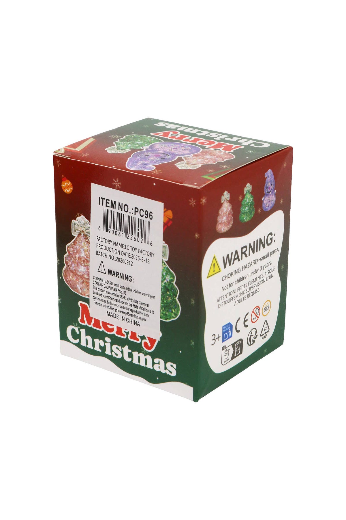 PREORDER : Christmas Tree Glittery Maltose Filled TPR Squishy: ASSORTED / ONE SIZE