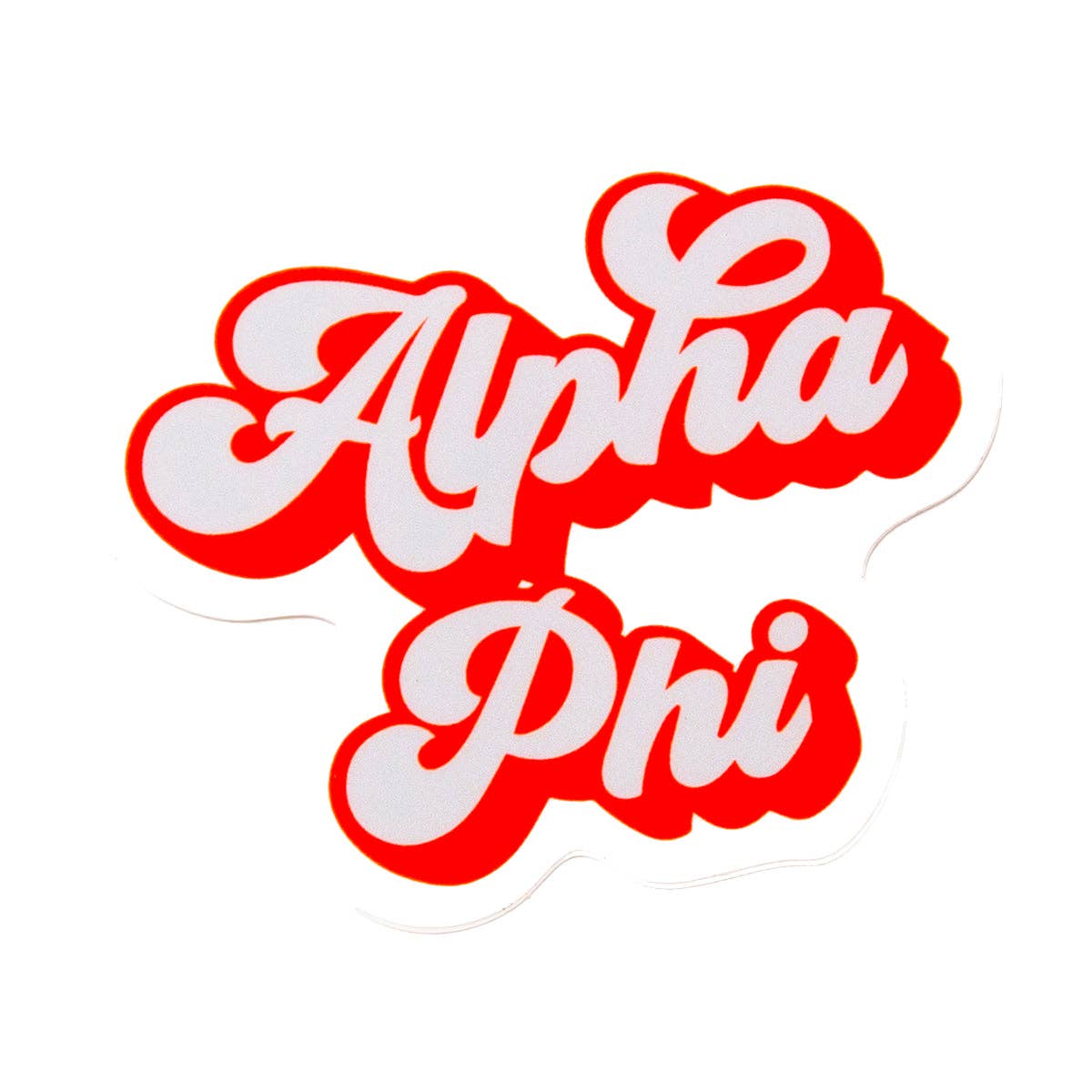 Sorority RETRO Script Decal Sticker: Alpha Gamma Delta