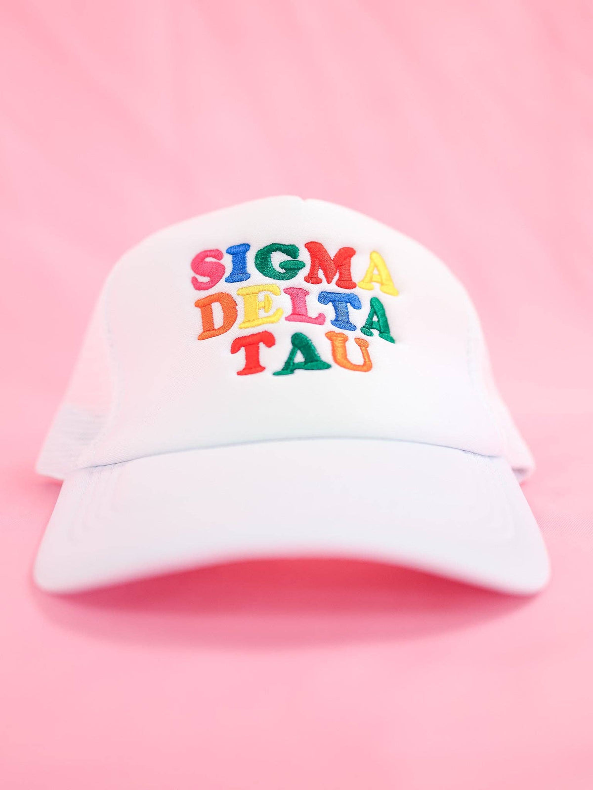 Sorority Fun Times Trucker Hat: ALPHA OMICRON PI
